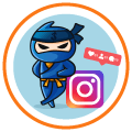ícone de métrica ninja do instagram